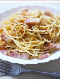 ベーコンと長ネギとキムチのパスタ-レシピのメイン写真