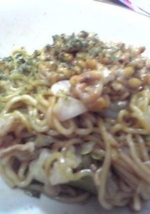 さくさく揚げ玉と納豆焼きそば♪-レシピのメイン写真