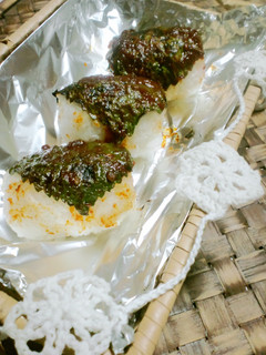 えごまの葉の味噌漬け~焼きおにぎり-レシピのメイン写真