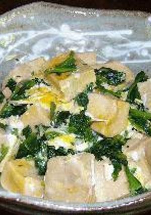 高野豆腐とほうれんそう卵とじ-レシピのメイン写真
