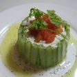アスパラとカッテージチーズのガトー仕立て