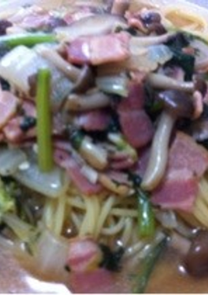 きのこと白菜とベーコンの和風パスタ-レシピのメイン写真