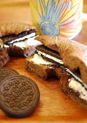 オレオクッキーでチョコベーグルサンド-レシピのメイン写真