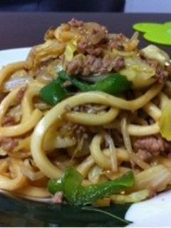 簡単♪ピリ辛味噌焼きうどん-レシピのメイン写真