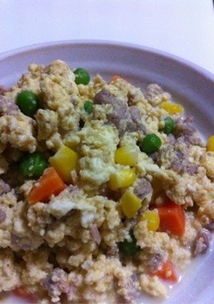 超簡単...5分...丼で..いり豆腐-レシピのメイン写真