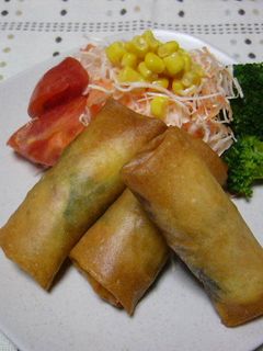 ささみの梅肉チーズ春巻き♡-レシピのメイン写真