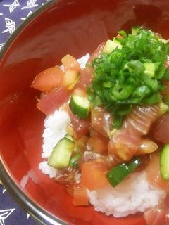 かつおサラダ丼-レシピのメイン写真