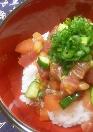 かつおサラダ丼-レシピのメイン写真