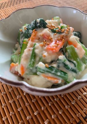 小松菜の白和え　隠し味はクリームチーズ！-レシピのメイン写真