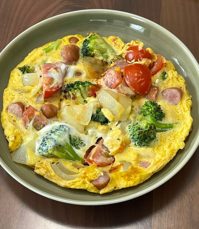 冷凍野菜で⭐︎スパニッシュ風オムレツ-レシピのメイン写真