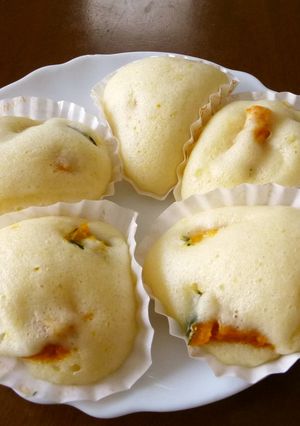 栄養満点☆かぼちゃ入りチーズ風味蒸しパン-レシピのメイン写真