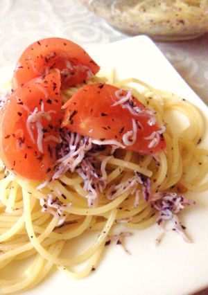 トマトとしらすの冷製パスタ-レシピのメイン写真