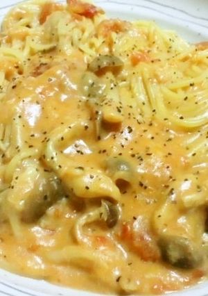 ☆簡単☆らくちんﾄﾏﾄｸﾘｰﾑﾊﾟｽﾀ-レシピのメイン写真