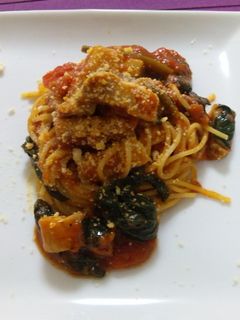 パンチェッタとほうれん草のトマトパスタ-レシピのメイン写真
