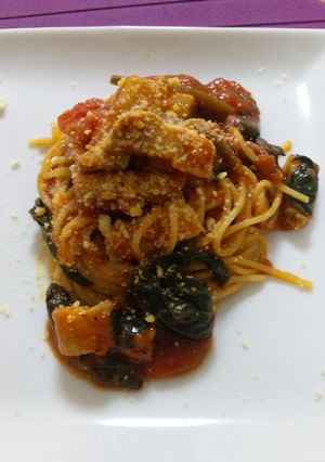 パンチェッタとほうれん草のトマトパスタ-レシピのメイン写真