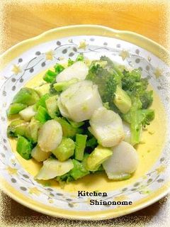 パスタソースでホタテとブロッコリーソテー-レシピのメイン写真