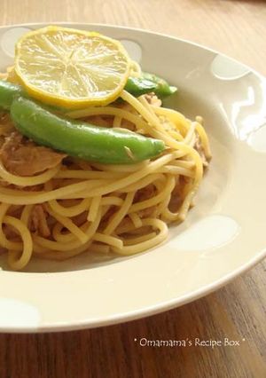ツナとスナップえんどうのレモン醬油パスタ-レシピのメイン写真