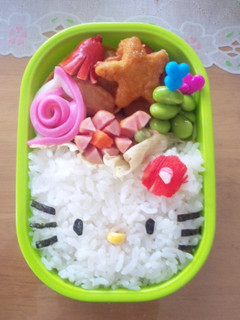 キャラ弁☆詰めるだけのキティちゃん簡単♪-レシピのメイン写真