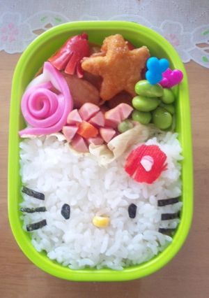 キャラ弁☆詰めるだけのキティちゃん簡単♪-レシピのメイン写真