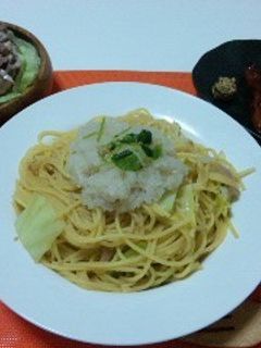 大根おろし乗せ和風パスタ-レシピのメイン写真