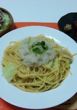 大根おろし乗せ和風パスタ-レシピのメイン写真