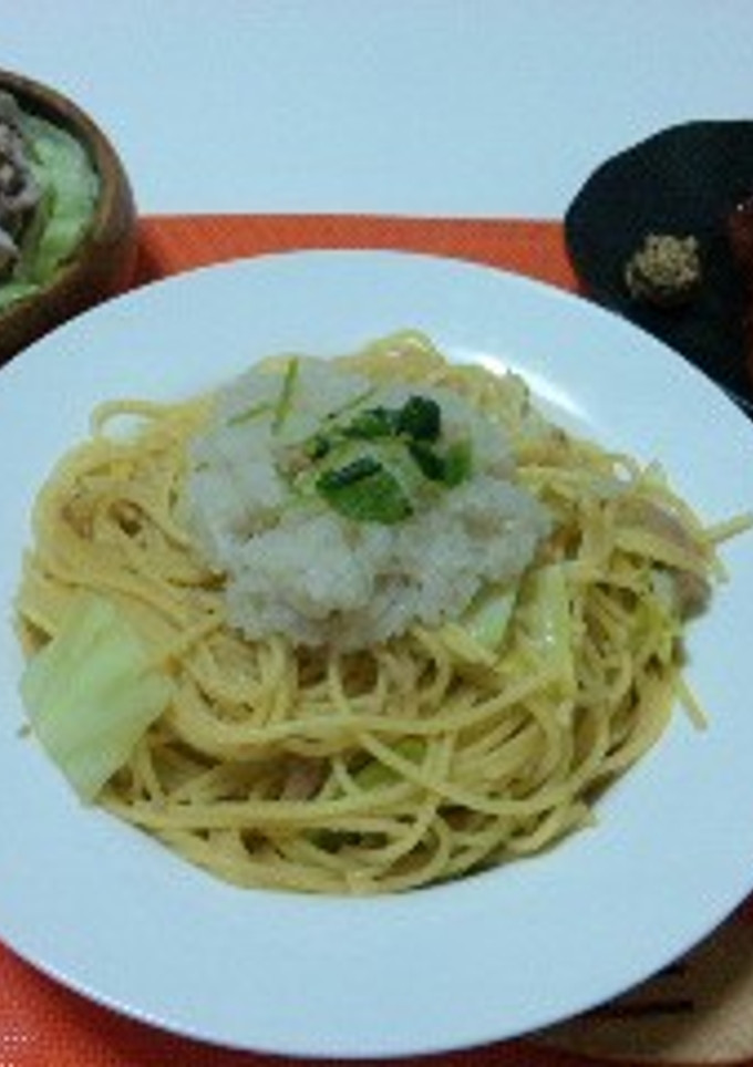 大根おろし乗せ和風パスタ-レシピのメイン写真