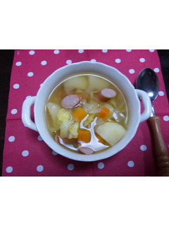 簡単切って入れるだけの野菜スープ♪♪-レシピのメイン写真