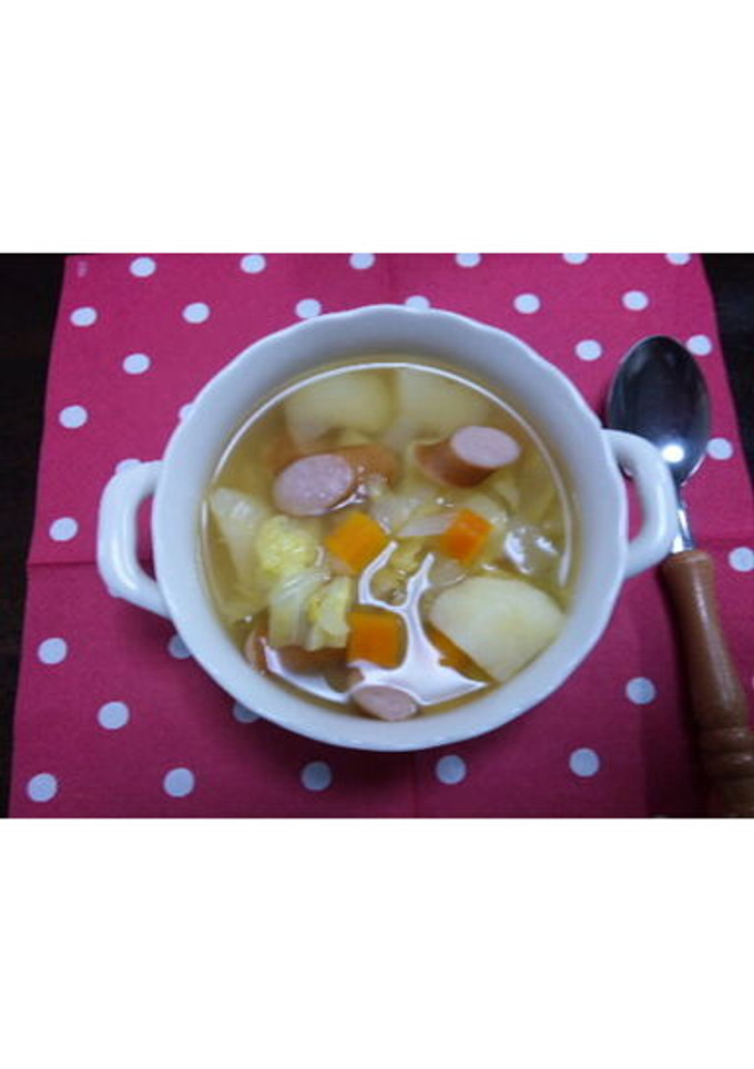 簡単切って入れるだけの野菜スープ♪♪-レシピのメイン写真
