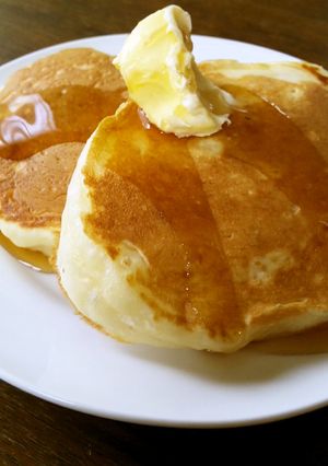 ふかふか♡強力粉のパンケーキ（イースト）-レシピのメイン写真
