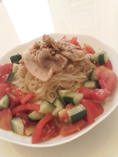 豚しゃぶをのせたそうめん-レシピのメイン写真