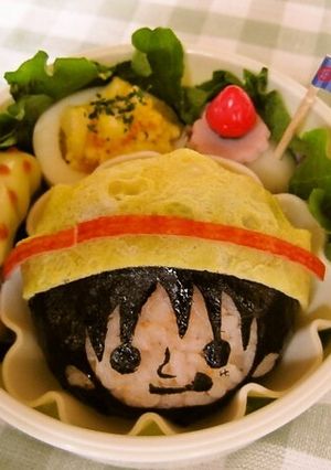 ワンピース★ルフィのまんまるおにぎり-レシピのメイン写真