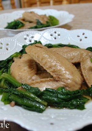 手羽先とほうれん草のさっぱり煮物-レシピのメイン写真