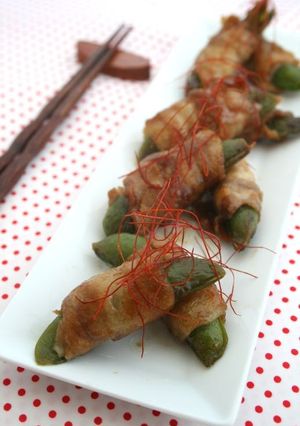 スナップえんどうの照り焼き風中華肉巻き-レシピのメイン写真