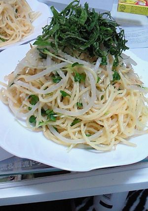 明太子ともやしとかいわれのサラスパ-レシピのメイン写真