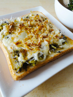高菜としらすのチーズおかかトースト-レシピのメイン写真