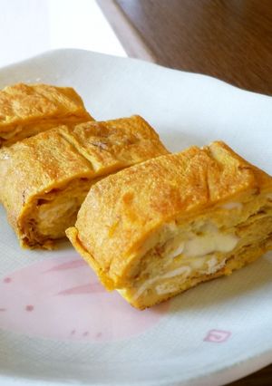めんつゆ１本！チーズおかかの卵焼き-レシピのメイン写真