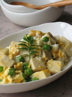 高野豆腐とえんどう豆の卵とじ-レシピのメイン写真