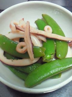 イカとスナップえんどうの春炒め-レシピのメイン写真