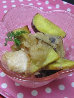 鶏ムネとさつまいものおろしポン酢和え-レシピのメイン写真