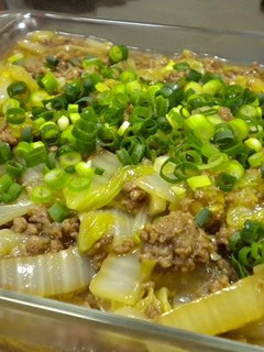 水なしで作れる白菜ひき肉あんかけ-レシピのメイン写真