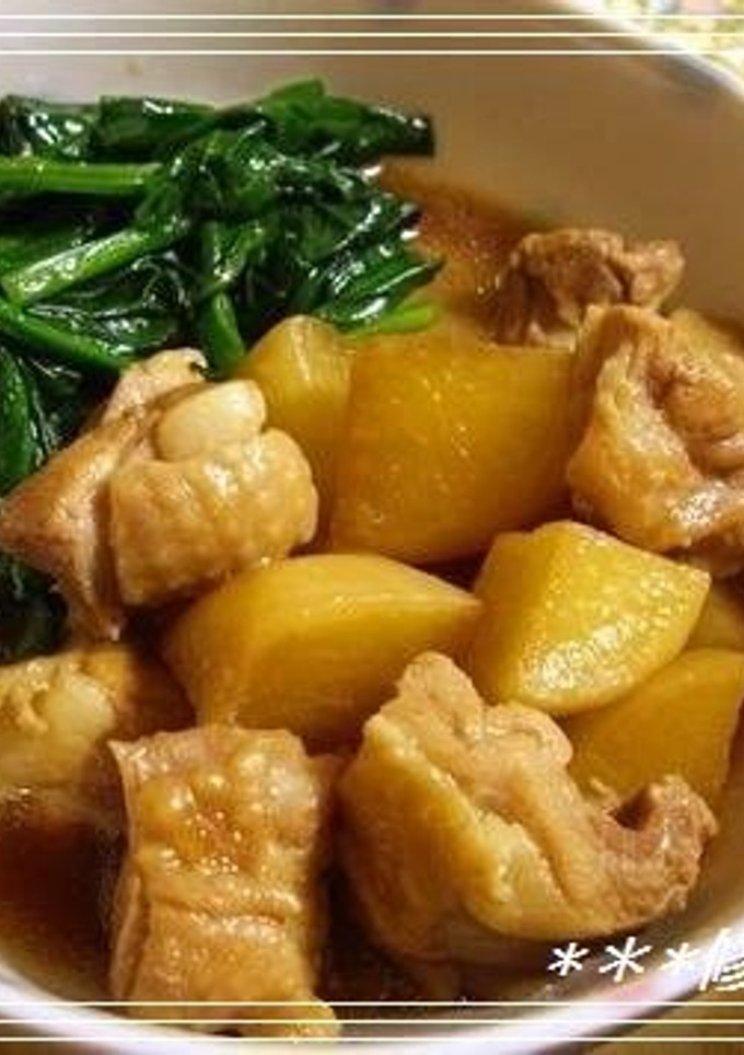 鶏肉と大根・ほうれん草の炒め煮-レシピのメイン写真