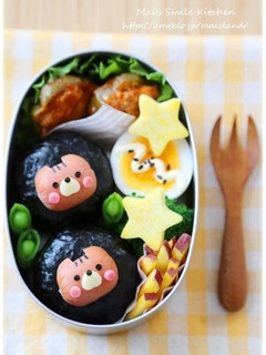 コロコロウインナーdeにゃんこ*キャラ弁-レシピのメイン写真