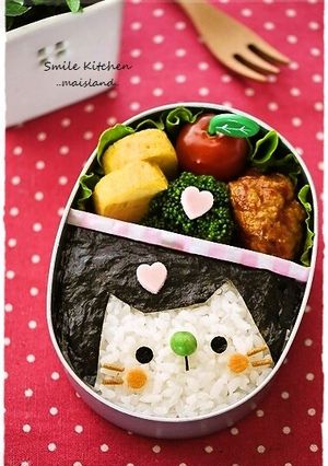 ひょっこり！海苔弁ねこちゃん＊キャラ弁-レシピのメイン写真