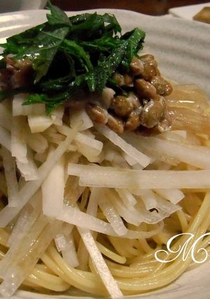 大根と納豆のネバネバパスタ-レシピのメイン写真