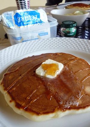 休日の朝食❤しあわせパンケーキ-レシピのメイン写真