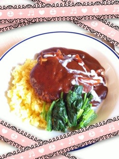 デミグラス煮込ハンバーグ☆ピラフプレート-レシピのメイン写真
