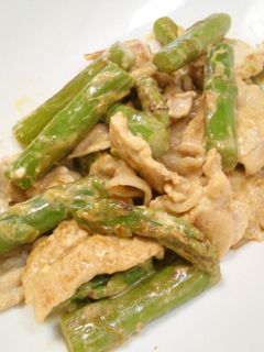 簡単♪アスパラと豚肉のマヨ炒め-レシピのメイン写真