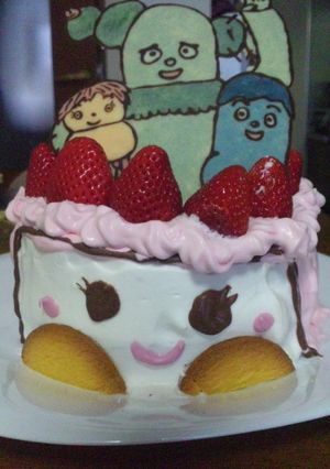 みいつけた!コッシーサボさんキャラケーキ-レシピのメイン写真