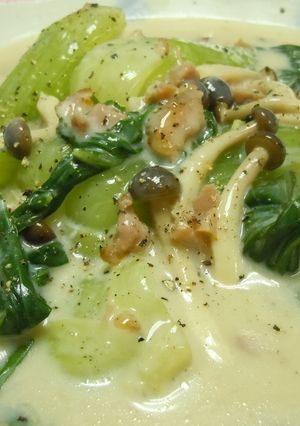 青梗菜のクリームソース-レシピのメイン写真