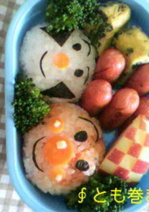 キャラ弁☆年中さん☆こむすびまん☆-レシピのメイン写真